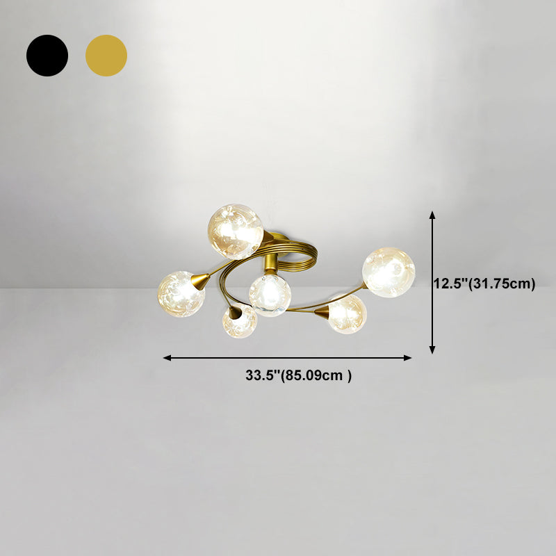 Luminaire semi-encastré en forme de verre, luminaire de plafond de style moderne