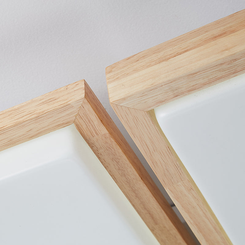 Plafonnier LED moderne en bois, luminaire de plafond encastré pour le salon