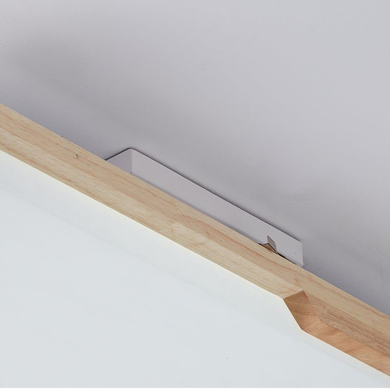 Plafonnier LED moderne en bois, luminaire de plafond encastré pour le salon