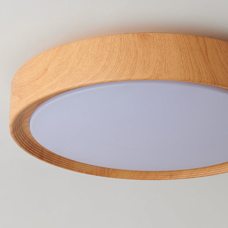 Luces de techo empotradas redondas Iluminación empotrada LED de madera para dormitorio