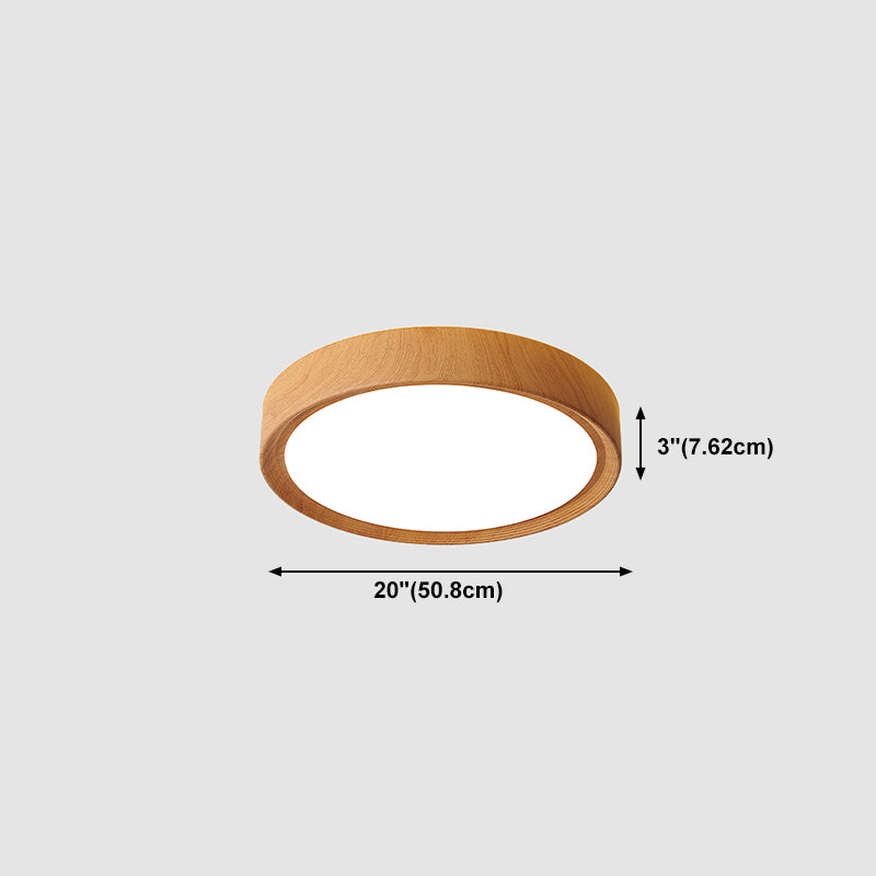Luces de techo empotradas redondas Iluminación empotrada LED de madera para dormitorio