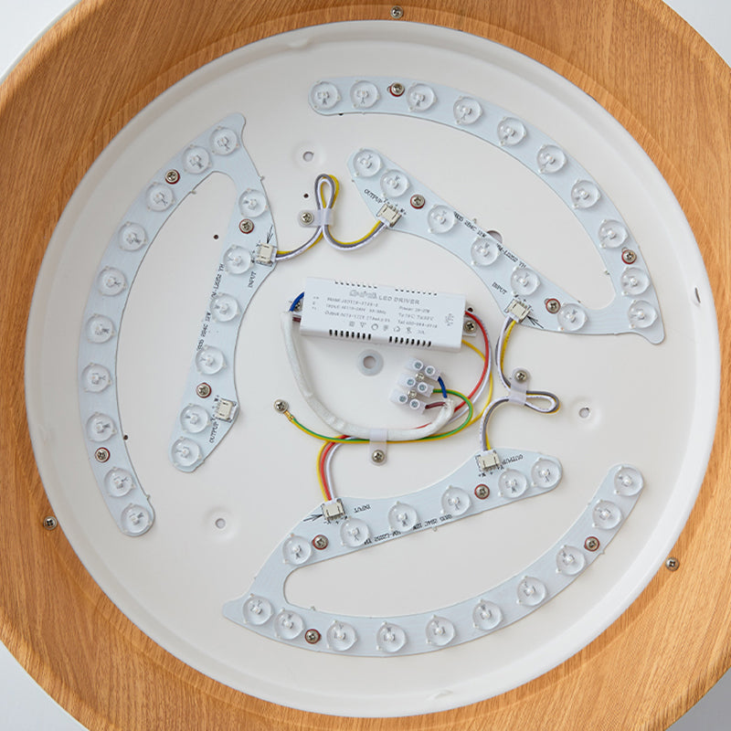 Modern Flush Mounted Ceiling Lights Simple Wooden LED Flush Mount Lighting