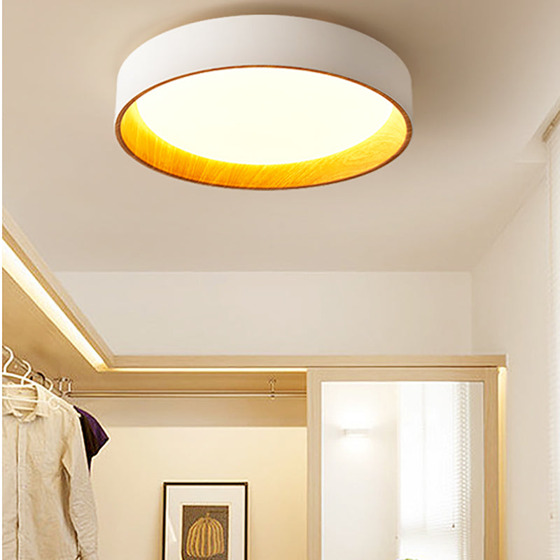 Modern Flush Mounted Ceiling Lights Simple Wooden LED Flush Mount Lighting