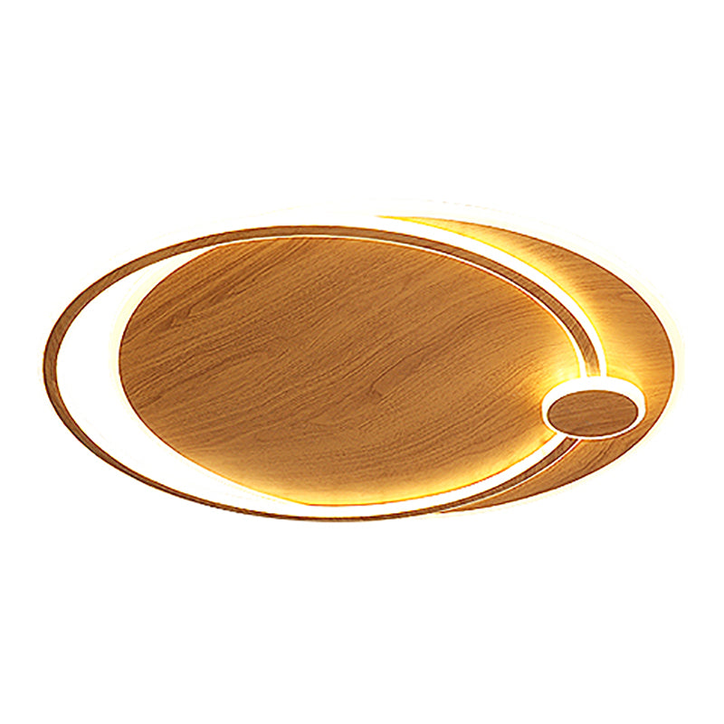 Simplicity Wooden Flush Mounted Ceiling Lights LED Flush Mount Lighting for Bedroom