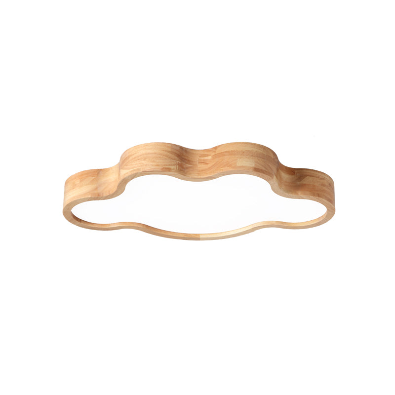 Luminaires de plafond en forme de nuage, lumière montée au plafond en bois moderne