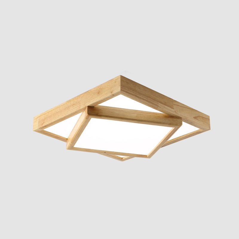 Modern Multi-head Ceiling Mount Light Fixtures Wooden Flush Mounted Ceiling Light