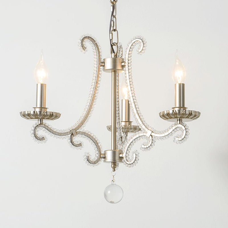 Lustre de style européen Light Crystal Multi-Head Pendants pour le salon