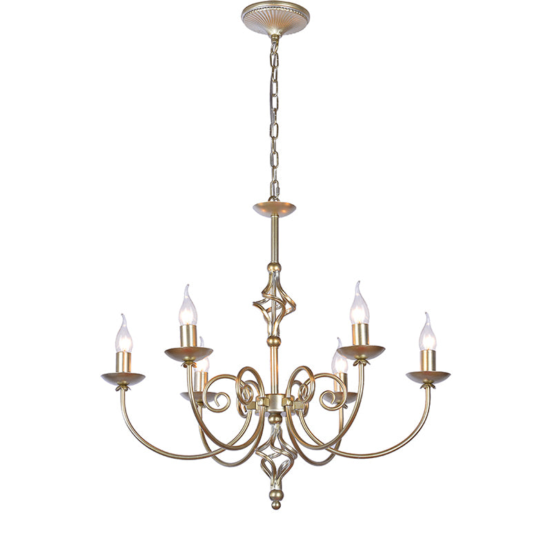 Lustre de style européen Light Multi-Head Candle Pendant Light pour le salon