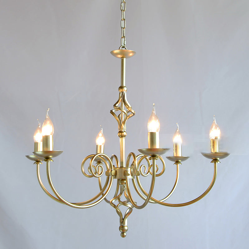 Lustre de style européen Light Multi-Head Candle Pendant Light pour le salon