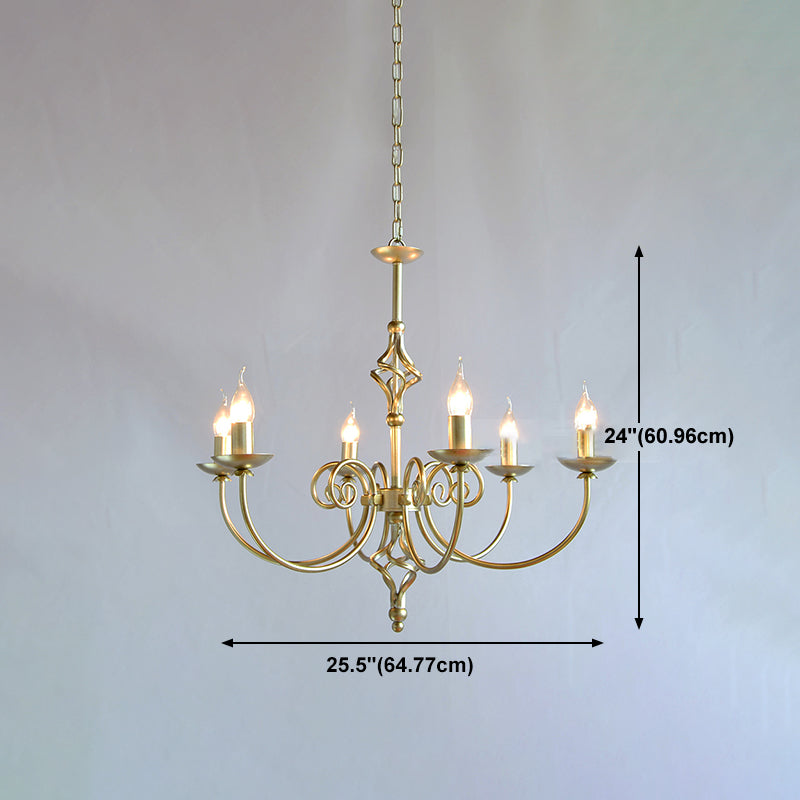 Lustre de style européen Light Multi-Head Candle Pendant Light pour le salon