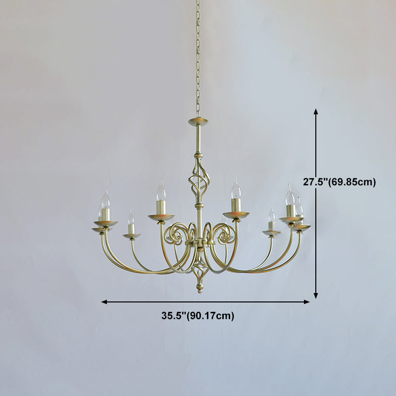 Lustre de style européen Light Multi-Head Candle Pendant Light pour le salon