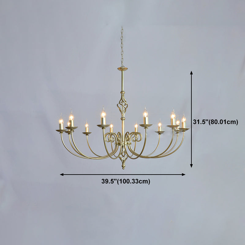 Europese stijl kroonluchter licht multi -head kaarsen hanger licht voor woonkamer