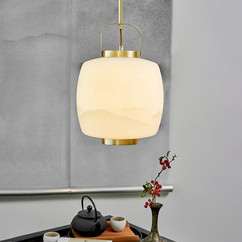 Assayeur d'éclairage pendentif en verre blanc léger en verre blanc clair pour salle à manger