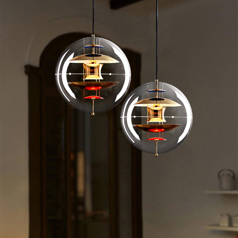 Lumière suspendue contemporaine Clear acrylique Shade Pending Lighting