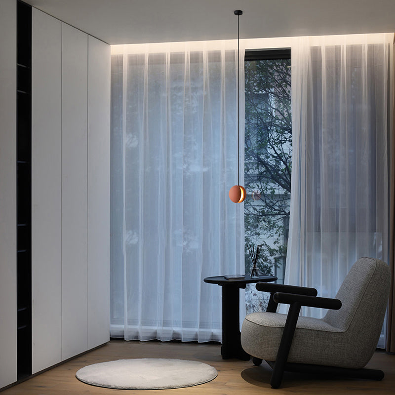 Lampe suspendue en forme de boule de ciment lampe suspendue rousset de style nordique pour chambre à coucher