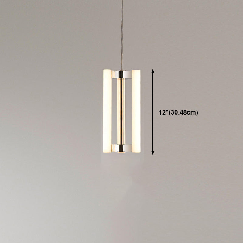 Pendre tubulaire minimaliste LABRE LED LED LED LED en argent
