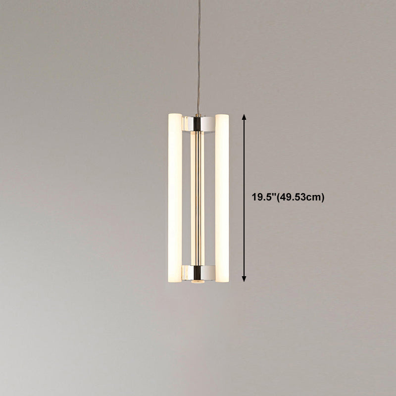 Pendre tubulaire minimaliste LABRE LED LED LED LED en argent