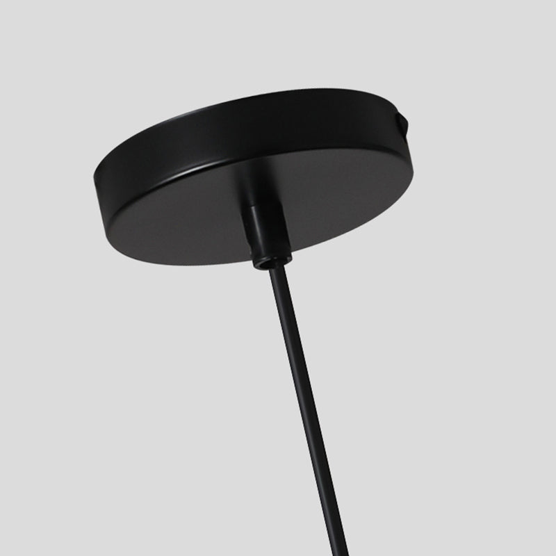 1-Light Drop Lamp Vintage Brass Glass Shaded Restaurant Suspension Pendant Light