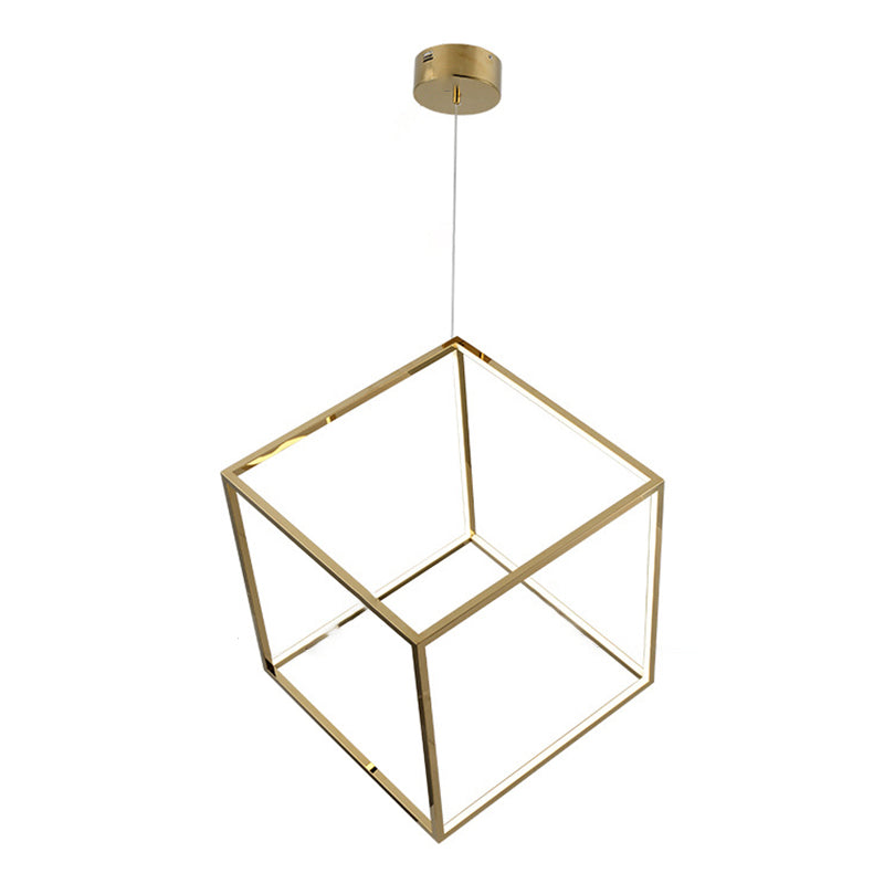 Lampe à suspension géométrique nordique Aluminium Salon LED Pendard Lightture en or