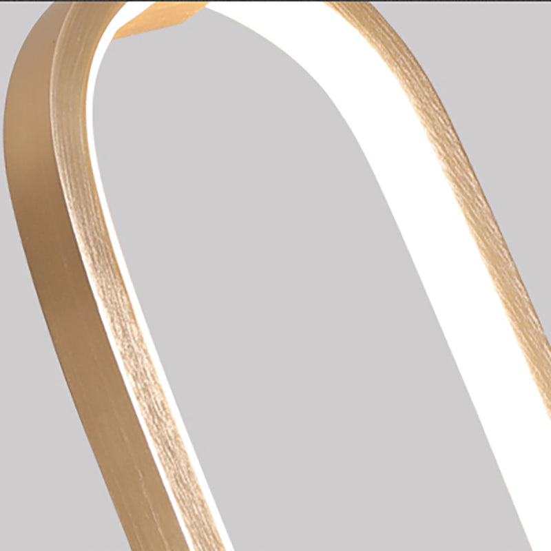 Gold linéaire suspendu luminaire simplicité LED PENDANT METAL LEAU POUR CHAMBRE