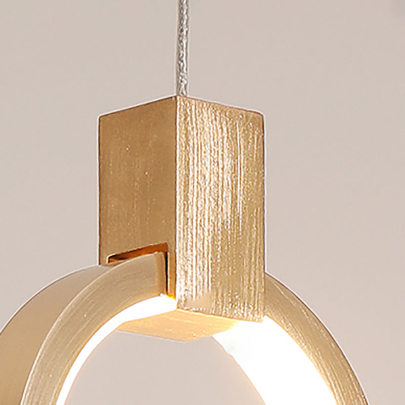 Gold linéaire suspendu luminaire simplicité LED PENDANT METAL LEAU POUR CHAMBRE