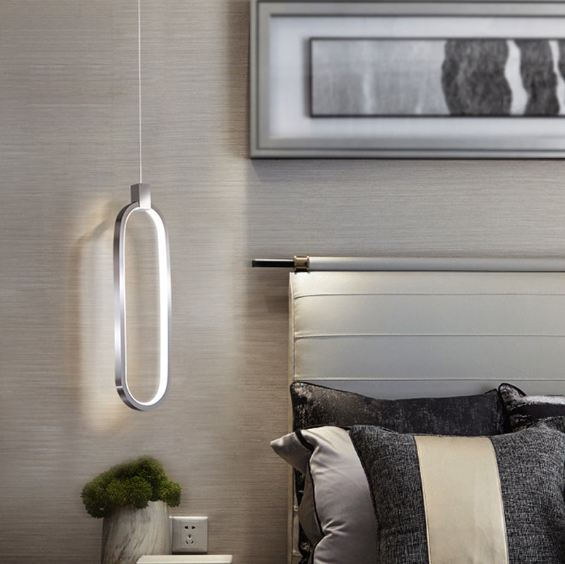 Gold linéaire suspendu luminaire simplicité LED PENDANT METAL LEAU POUR CHAMBRE