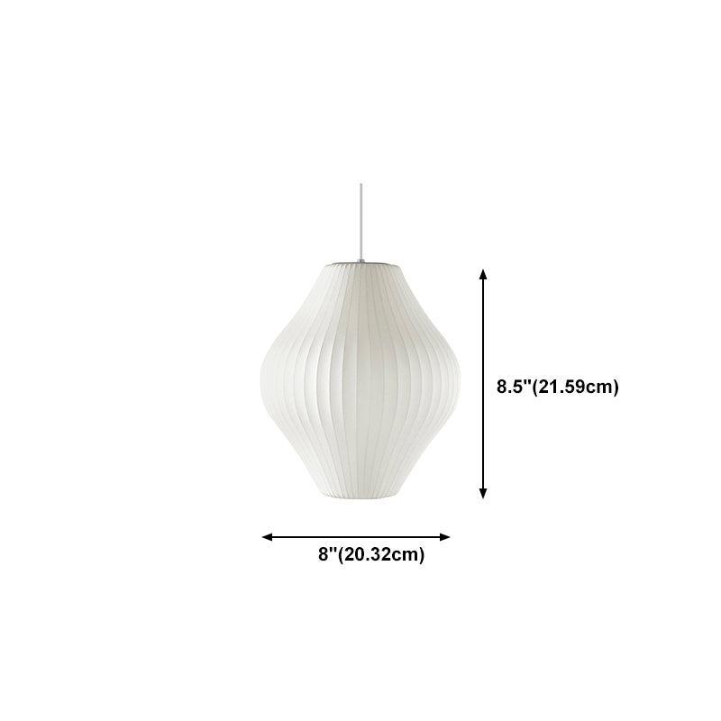 Tambour de taille en soie lampe suspendue à la lampe moderne 1 lampe à la lumière blanche Lumière pour salle à manger
