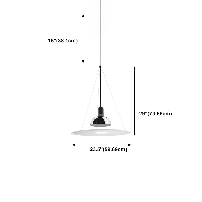 Round Hanging Light Post Modern Pendant Lighting Ayémorrat pour la salle à manger Coffee Shop