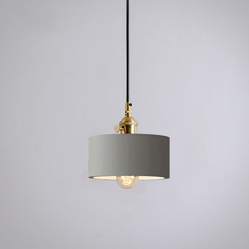 Lampe à suspension en forme de géométrique Nordique 1-Light Ciment Pendant Cternal Rotary Interrupteur