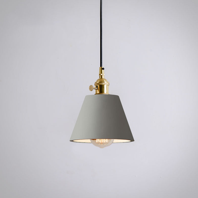 Lampe à suspension en forme de géométrique Nordique 1-Light Ciment Pendant Cternal Rotary Interrupteur