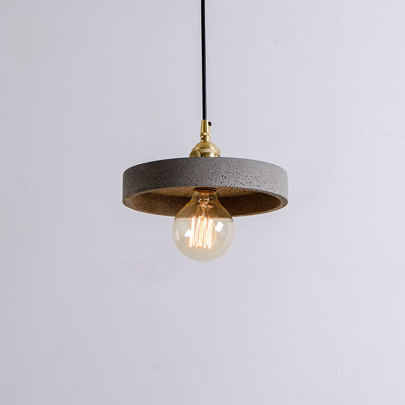 Lampe à suspension en forme de géométrique Nordique 1-Light Ciment Pendant Cternal Rotary Interrupteur