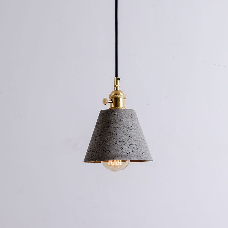 Lampe à suspension en forme de géométrique Nordique 1-Light Ciment Pendant Cternal Rotary Interrupteur