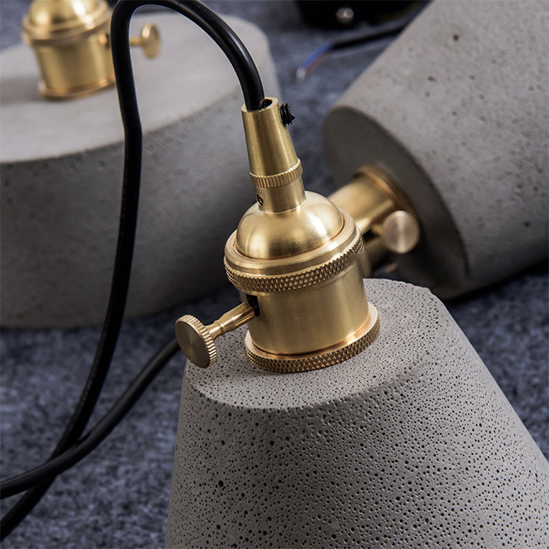 Lampe à suspension en forme de géométrique Nordique 1-Light Ciment Pendant Cternal Rotary Interrupteur