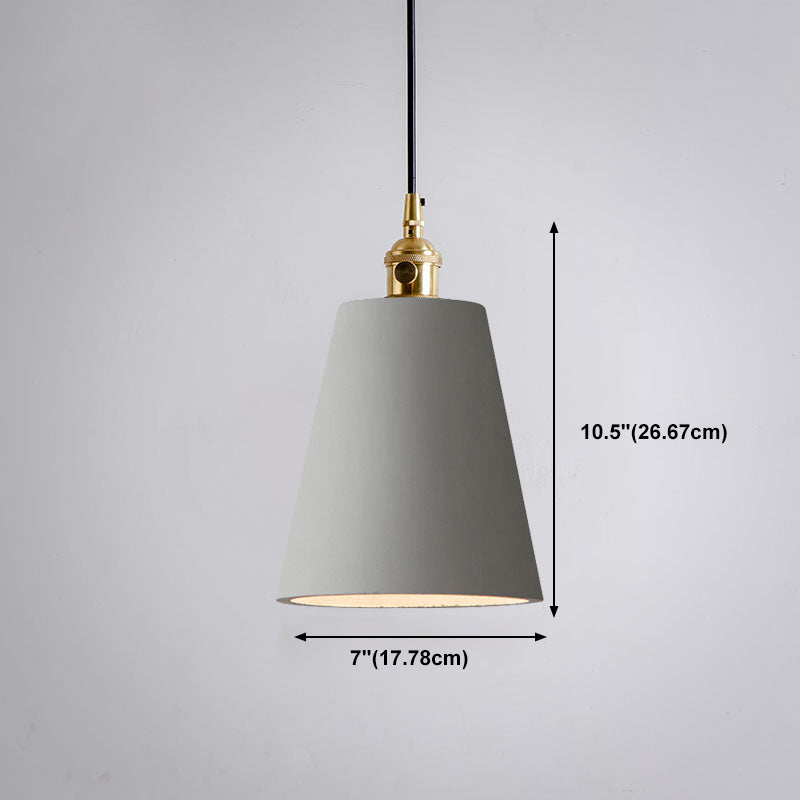 Lampe à suspension en forme de géométrique Nordique 1-Light Ciment Pendant Cternal Rotary Interrupteur