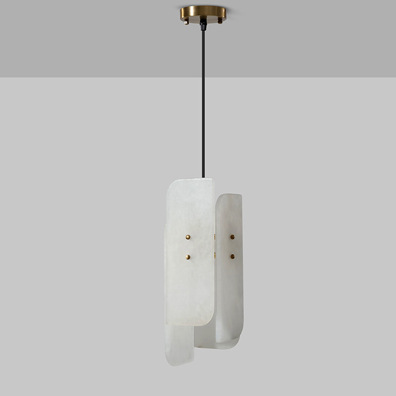 Petit pendentif suspendu en marbre Minimaliste de suspension blanche à 1 lumière Lumière pour chambre à coucher