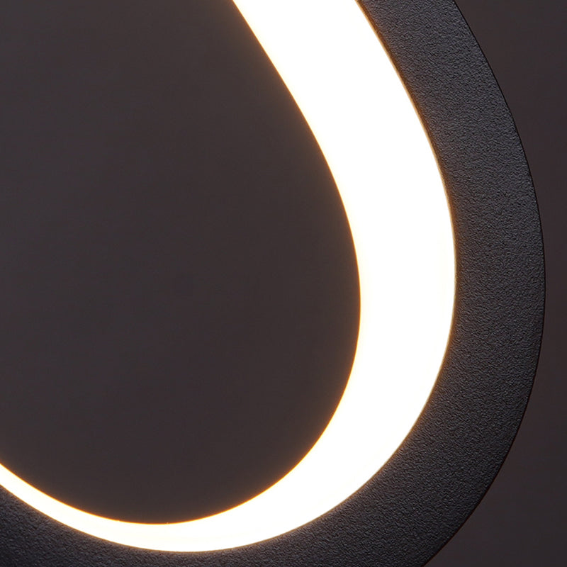 Pendre du salon LED Minimaliste forme ovale Lumière suspendue avec une nuance de gel de silice