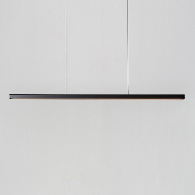 Candelier de techo LED moderno comedor nórdico Luz colgante lineal larga
