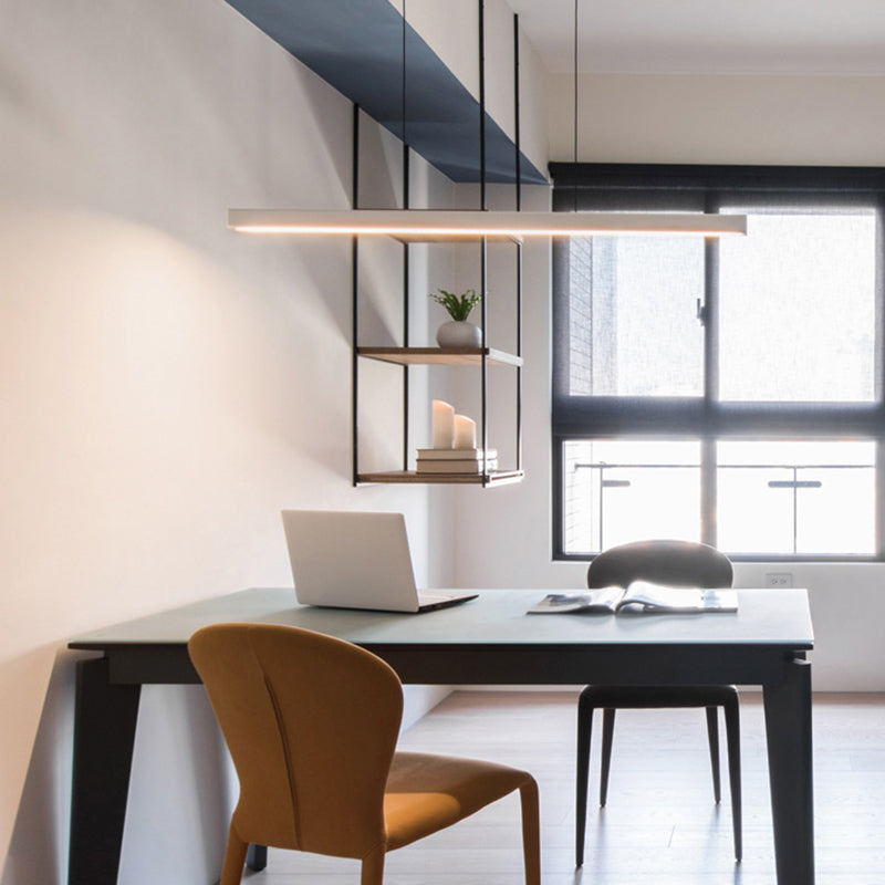 LED Long Linear Island Light Nordic Modern Dining Room Pendant Light Fixture