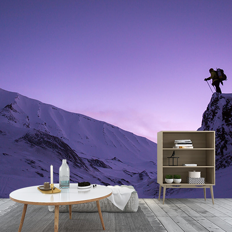 Environment Friendly Resistant Mural Wallpaper Mountain Living Room Wall Mural