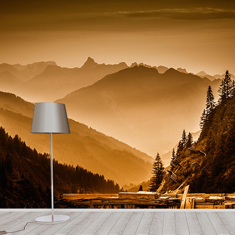 Environment Friendly Resistant Mural Wallpaper Mountain Living Room Wall Mural