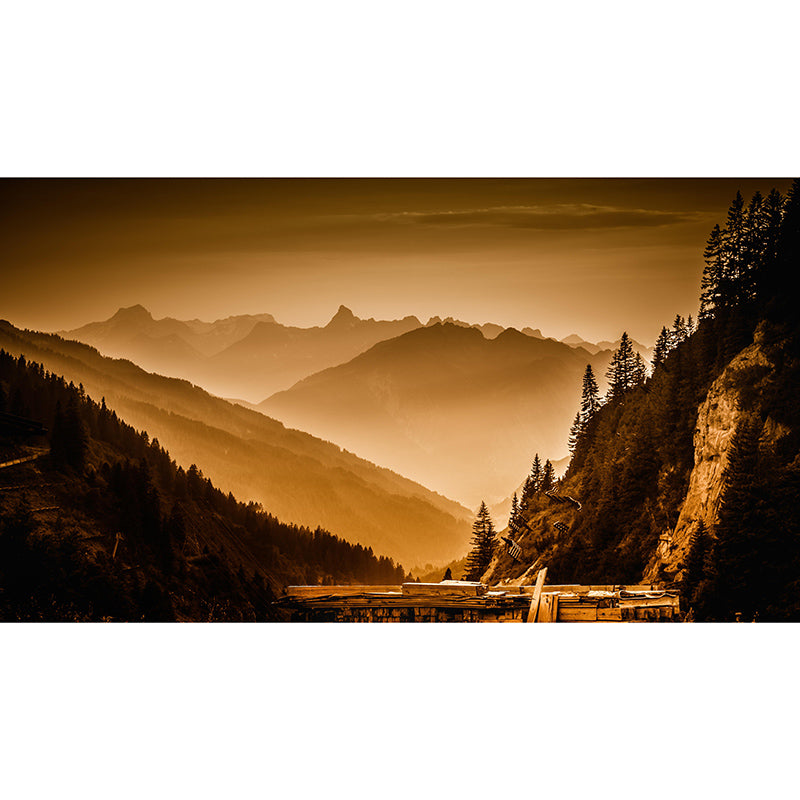 Environment Friendly Resistant Mural Wallpaper Mountain Living Room Wall Mural