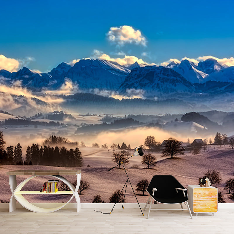 Photography Wall Mural Wallpaper Mountain Sitting Room Wall Mural
