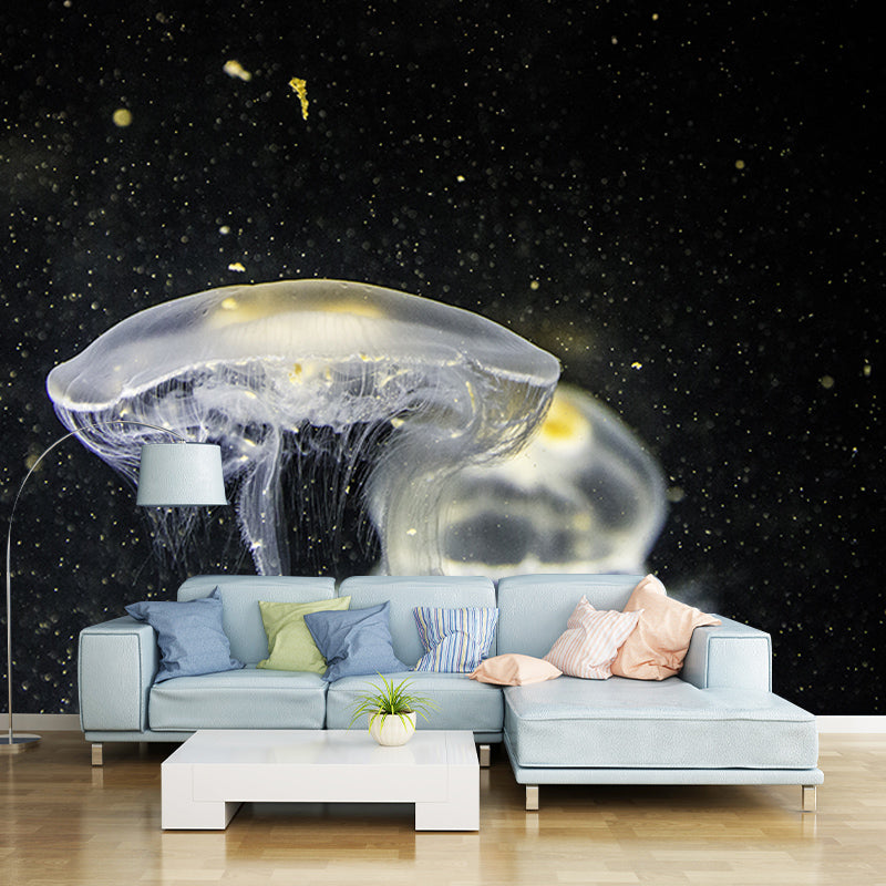 Environment Friendly Resistant Mural Wallpaper Marine Life Sleeping Room Wall Mural