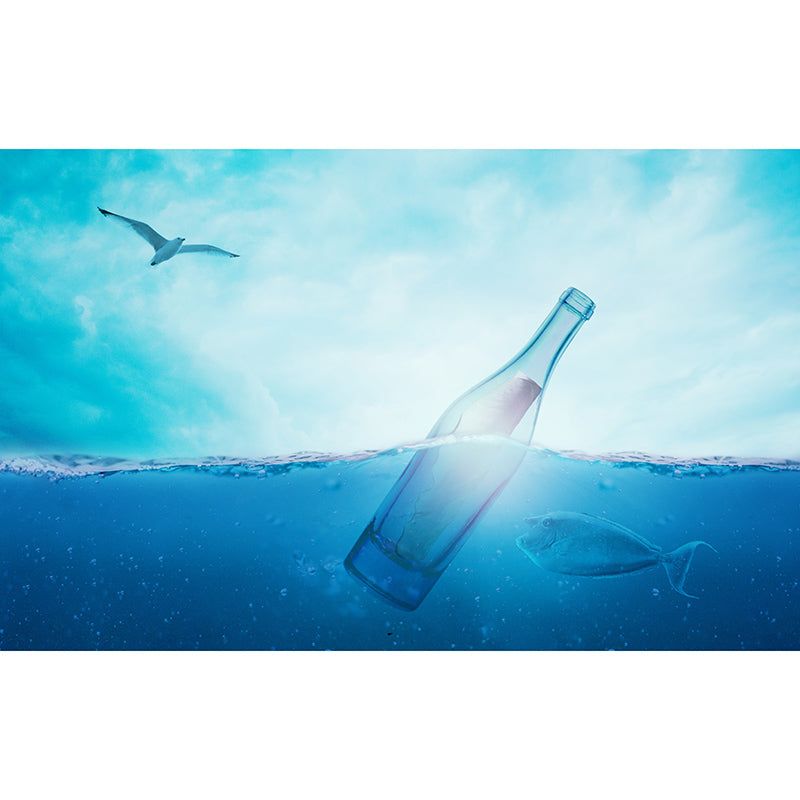 Photography Stain Resistant Mural Wallpaper Sea Surface Indoor Wall Mural