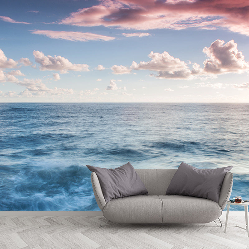 Photography Stain Resistant Mural Wallpaper Sea Surface Indoor Wall Mural