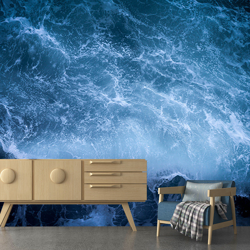 Modern Style Mural Wallpaper Sea Wave Eco-friendly Indoor Wall Mural