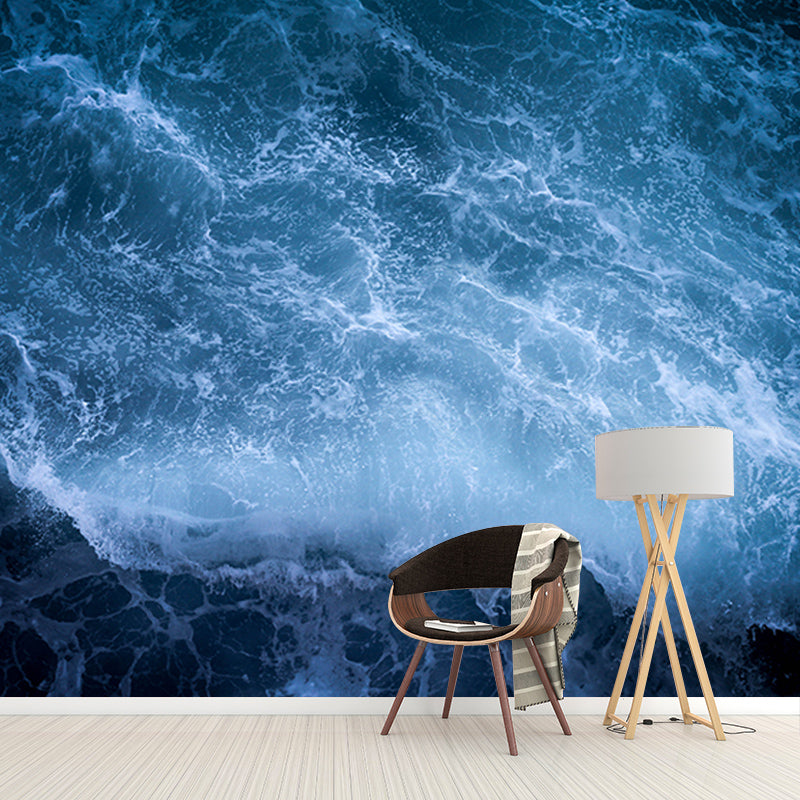 Modern Style Mural Wallpaper Sea Wave Eco-friendly Indoor Wall Mural