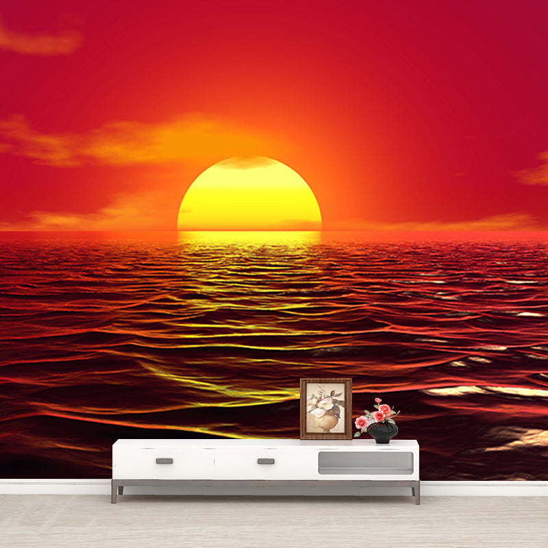 Modern Style Mural Wallpaper Sea Environment Friendly Bedroom Wall Mural
