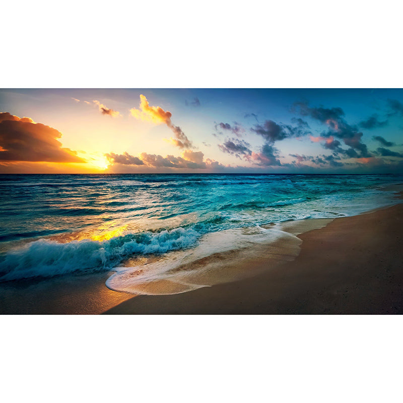 Tropical Scenery Resistant Mural Wallpaper Environment Friendly Sleeping Room Wall Mural