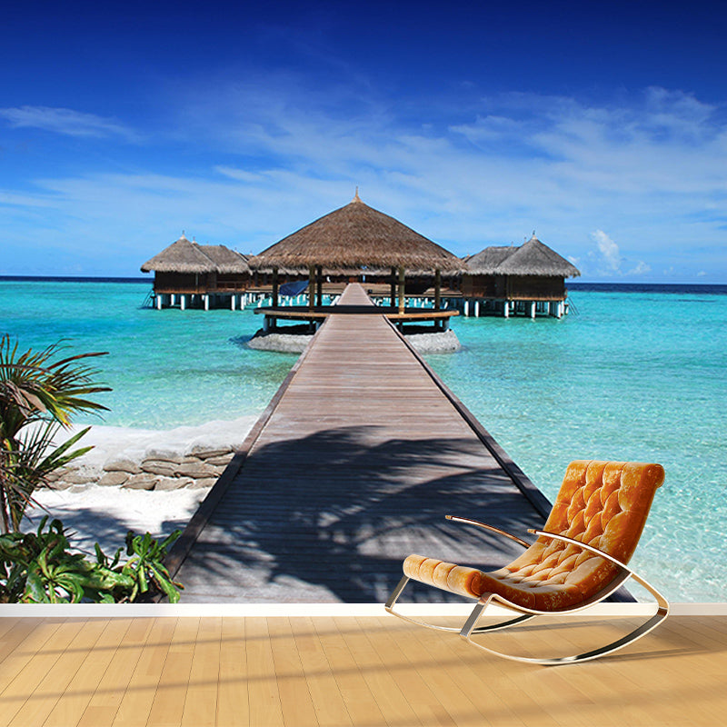 Decorative Wall Mural Wallpaper Tropical Scenery Sitting Room Wall Mural